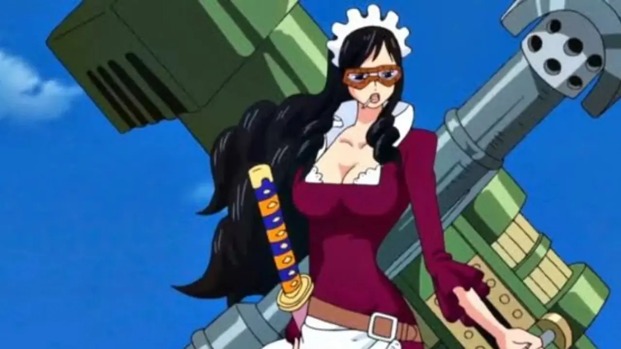 Baby 5 uit One Piece probeert Doflamingo pijn te doen en Denji uit Chainsaw Man vecht tegen een duivel met zijn kettingzaag.
