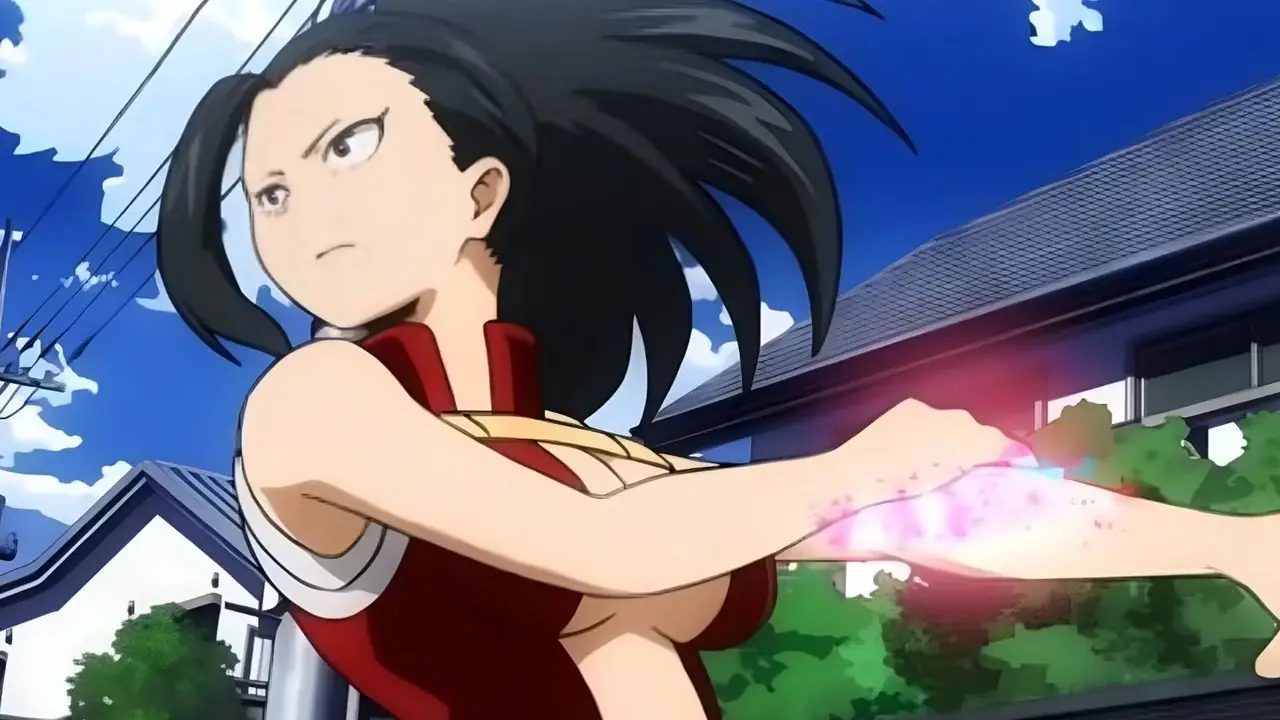 Momo Yaoyorozu, My Hero Academia'daki bir eğitim görevi sırasında Yaratılış'ı kullanıyor Momo Yaoyorozu, My Hero Academia'daki bir eğitim görevi sırasında Yaratılış'ı kullanıyor