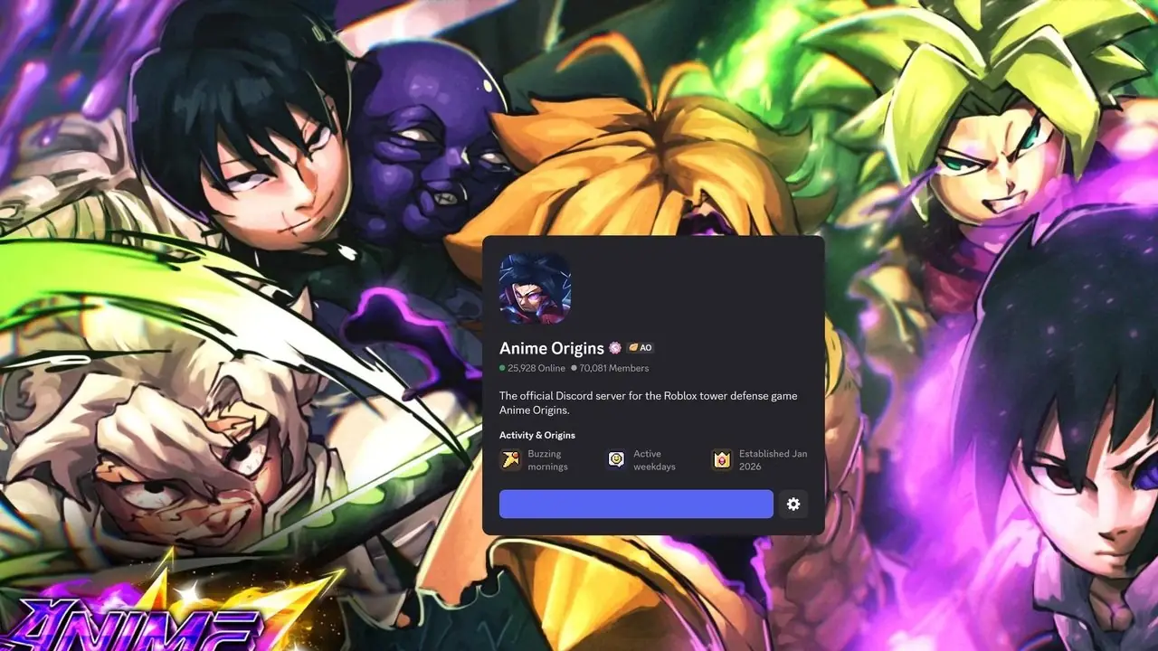 Servidor oficial de Discord de Anime Origins