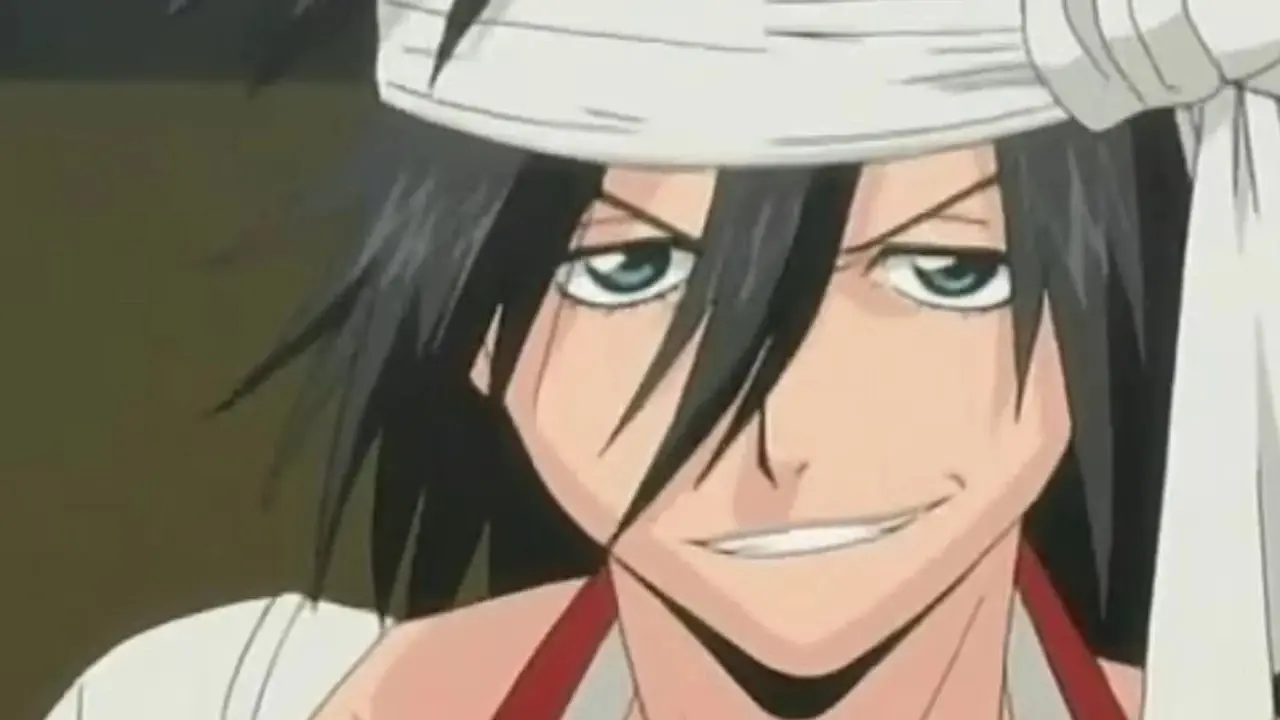 Kukaku Shiba souriant à Ichigo et à ses amis après avoir accepté de les aider à l'intérieur du Seireitei à Bleach Kukaku Shiba souriant à Ichigo et à ses amis après avoir accepté de les aider à l'intérieur du Seireitei à Bleach