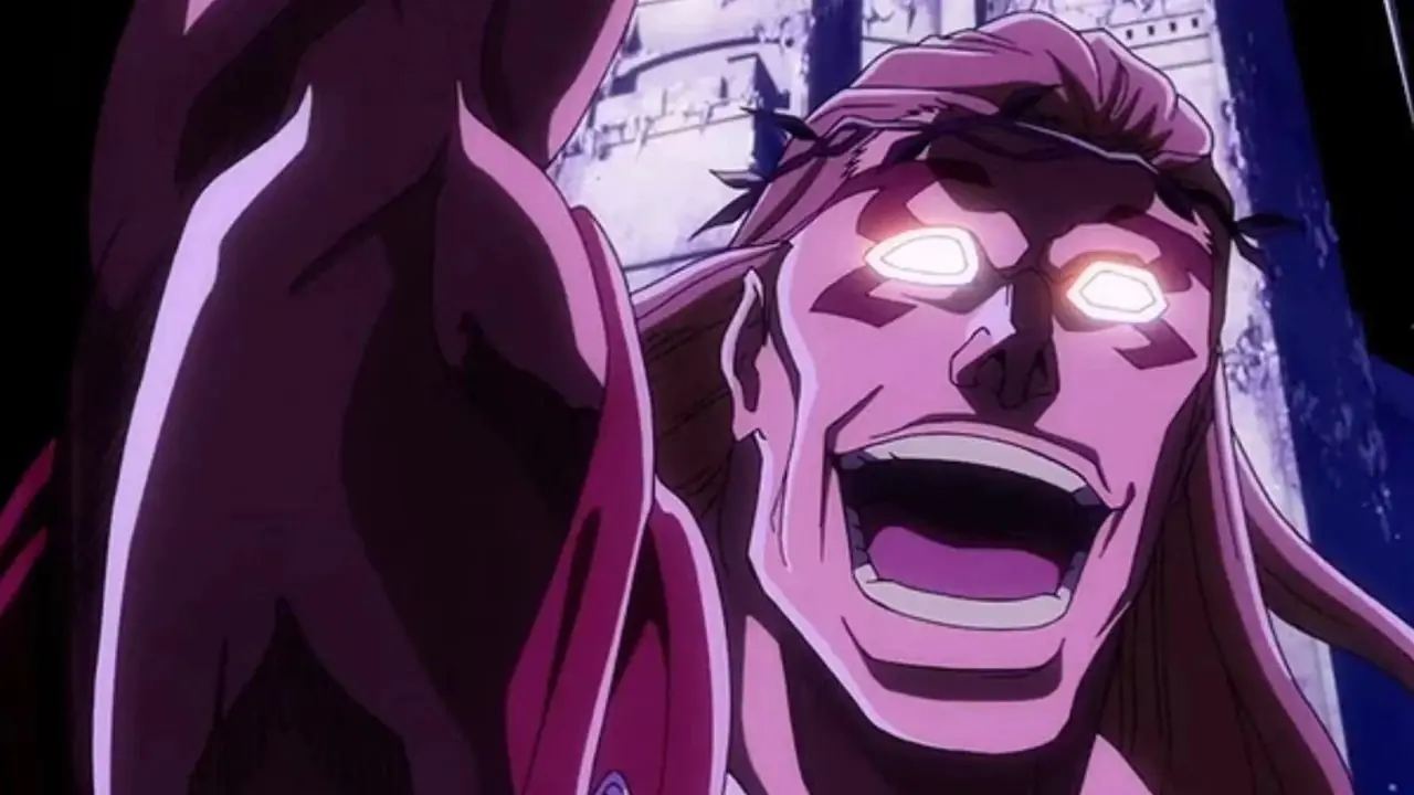 Kisuke Urahara lächelt, während sein Bankai in Bleach: TYBW seine Augen gegenüber Askin rekonstruiert.