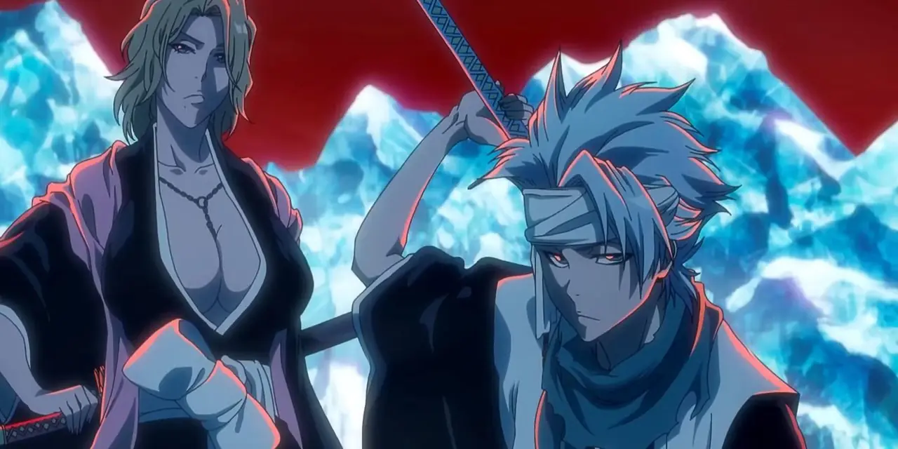 Rangiku Matsumoto och Toshiro Hitsugaya möter Bazz-B under Bleach: TYBW. Rangiku Matsumoto och Toshiro Hitsugaya möter Bazz-B under Bleach: TYBW.