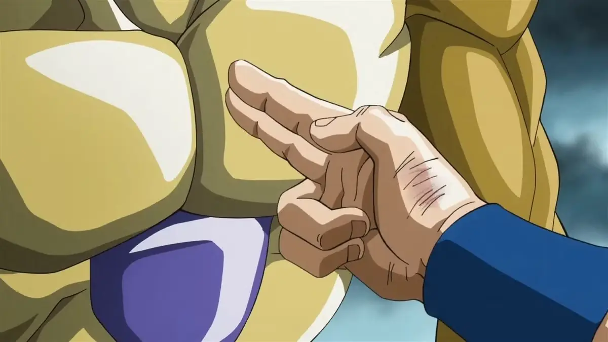 Captura de pantalla de Dragon Ball de Goku golpeando a Piccolo
