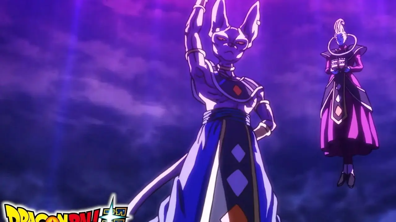 Super Saiyan 2 Vegeta e Super Saiyan Goku in Dragon Ball Super Beerus