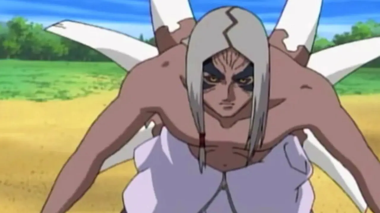 Kimimaro spießt in Naruto: Shippuden mehrere Samurai mit seinem Kekkei Genkai auf.
