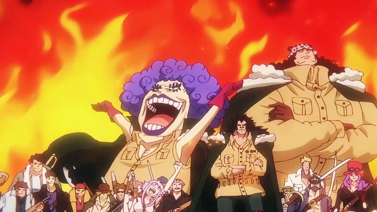 Dannelsen av One Piece's Revolutionary Army av Dragon, Ivankov og Kuma. Dannelsen av One Piece's Revolutionary Army av Dragon, Ivankov og Kuma.