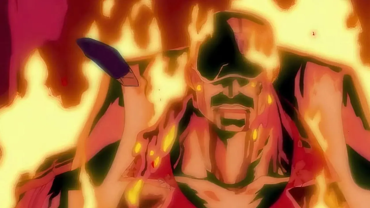 Varios vicealmirantes de la Marina están firmes con el almirante de flota Sengoku al fondo en One Piece.