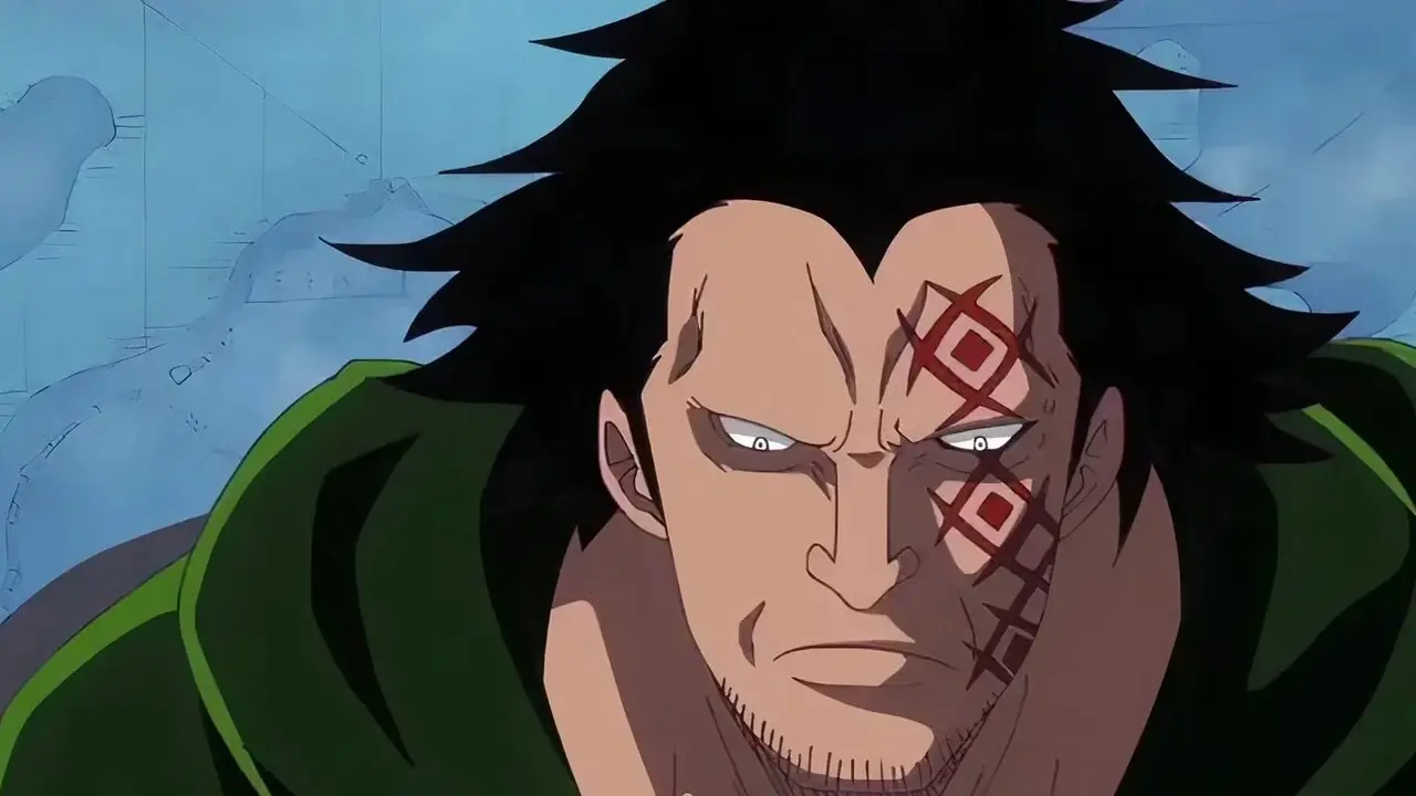 Varios vicealmirantes de la Marina están firmes con el almirante de flota Sengoku al fondo en One Piece.