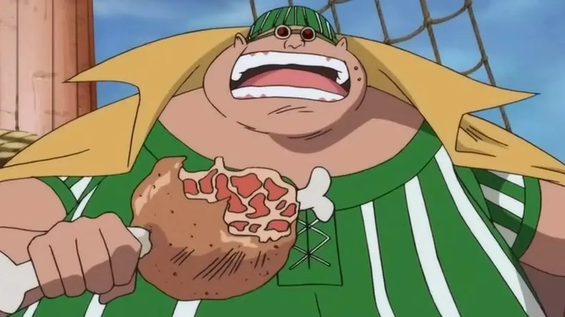 Lucky Roux isst Fleisch in One Piece