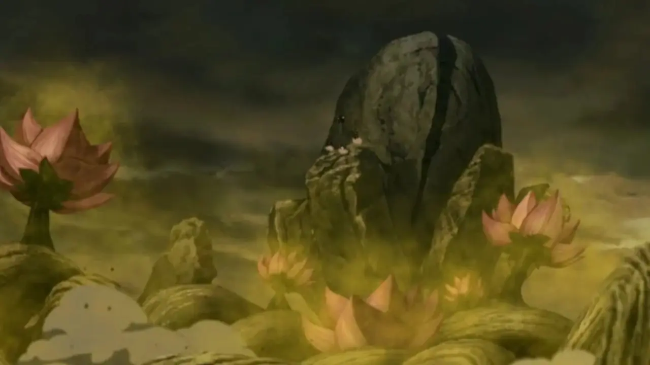 Kurama réveille sa forme de renard démoniaque et contrôle une plante démoniaque dans YuYu Hakusho