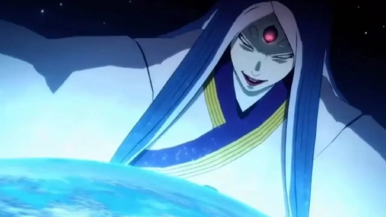 Lelouch vi Britannia zasiada na tronie po przejęciu władzy nad światem w Code Geass.