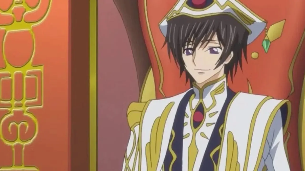 在《Code Geass》中,鲁路修 (Lelouch vi Britannia) 统治了世界,坐上了王位。 在《Code Geass》中,鲁路修 (Lelouch vi Britannia) 统治了世界,坐上了王位。