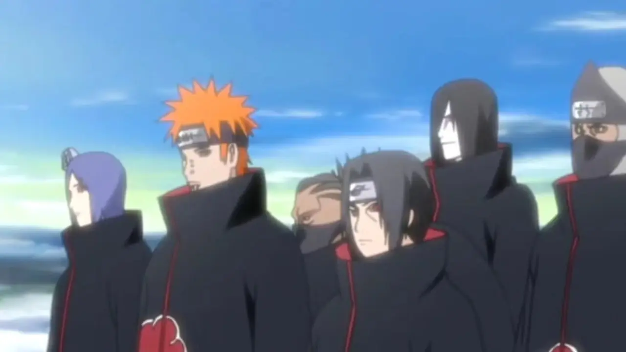 De Sound Four en leden van de Akatsuki verzamelden zich in Naruto