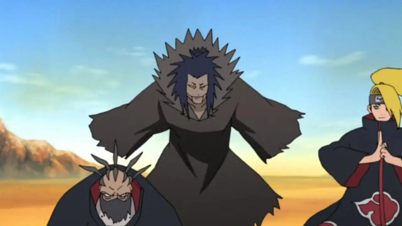 De loyale en ontrouwe leden van de Twelve Guardian Ninja staan ​​tegenover elkaar in een Naruto: Shippuden-flashback.