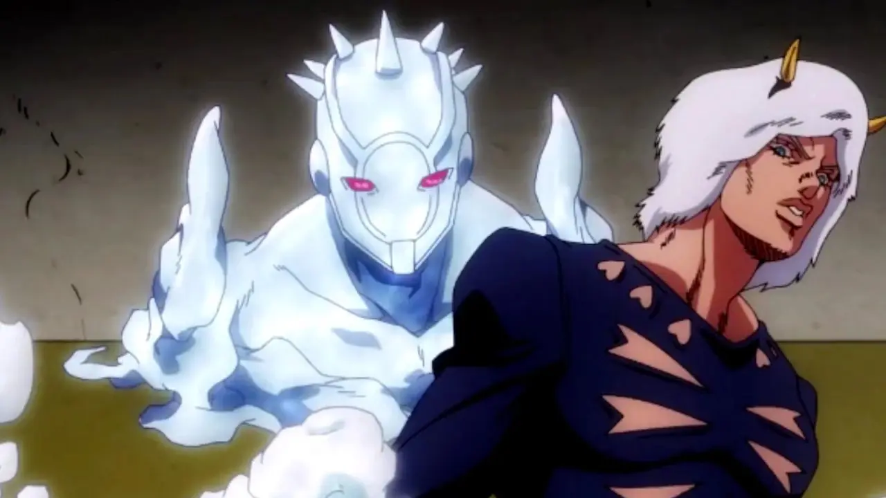 Weather Report activa su puesto helado en JoJo's Bizarre Adventure: Stone Ocean.