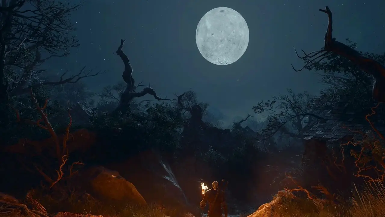 Witcher 3 Canciones del Pasado Geralt con espada