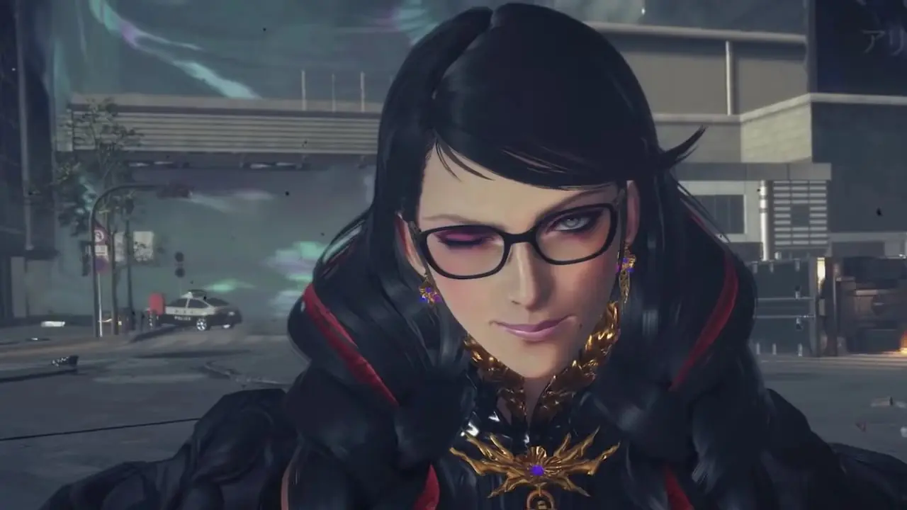 Bayonetta mira hacia el imponente enemigo (1)