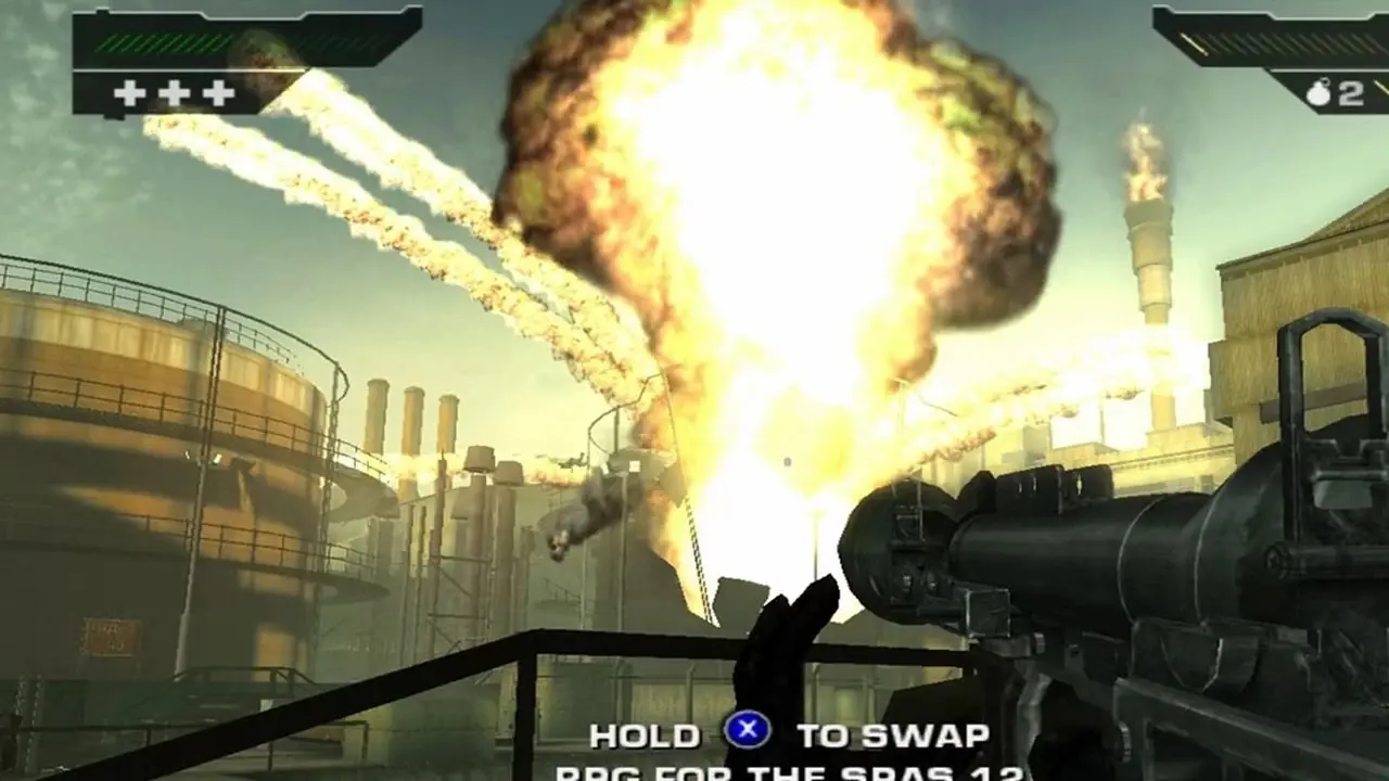 Atirando em um avião em Medal of Honor Frontline (2002)