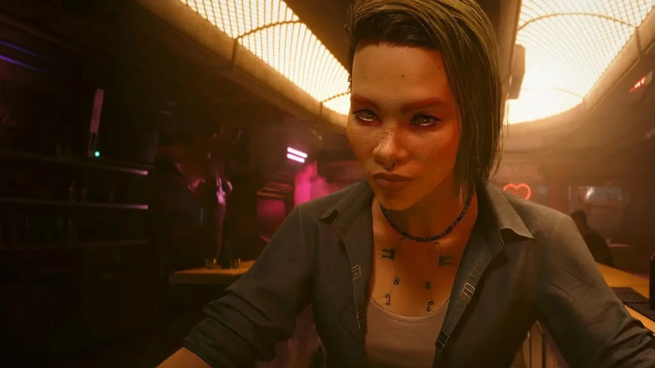 لقطة مقربة للطائر المغرد المعروف أيضًا باسم So Mi من لعبة Cyberpunk 2077 Phantom Liberty