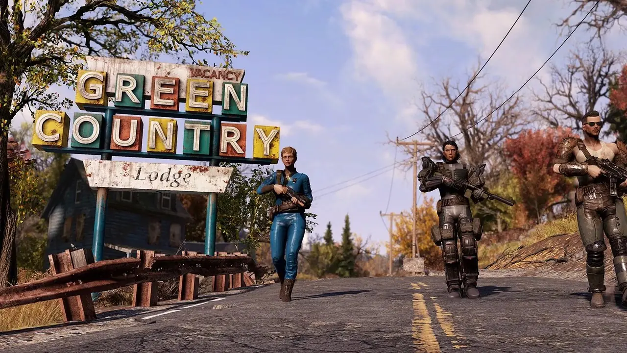사막 지형의 Fallout 76 방독면