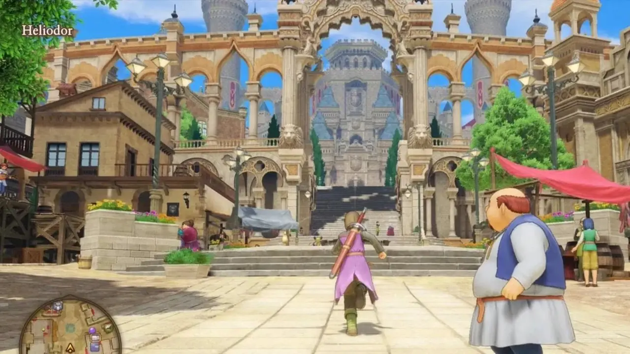 Dragon Quest 11 Elusive Age'in Yankıları (2018) filmindeki karakterlerin yer aldığı bir sahne