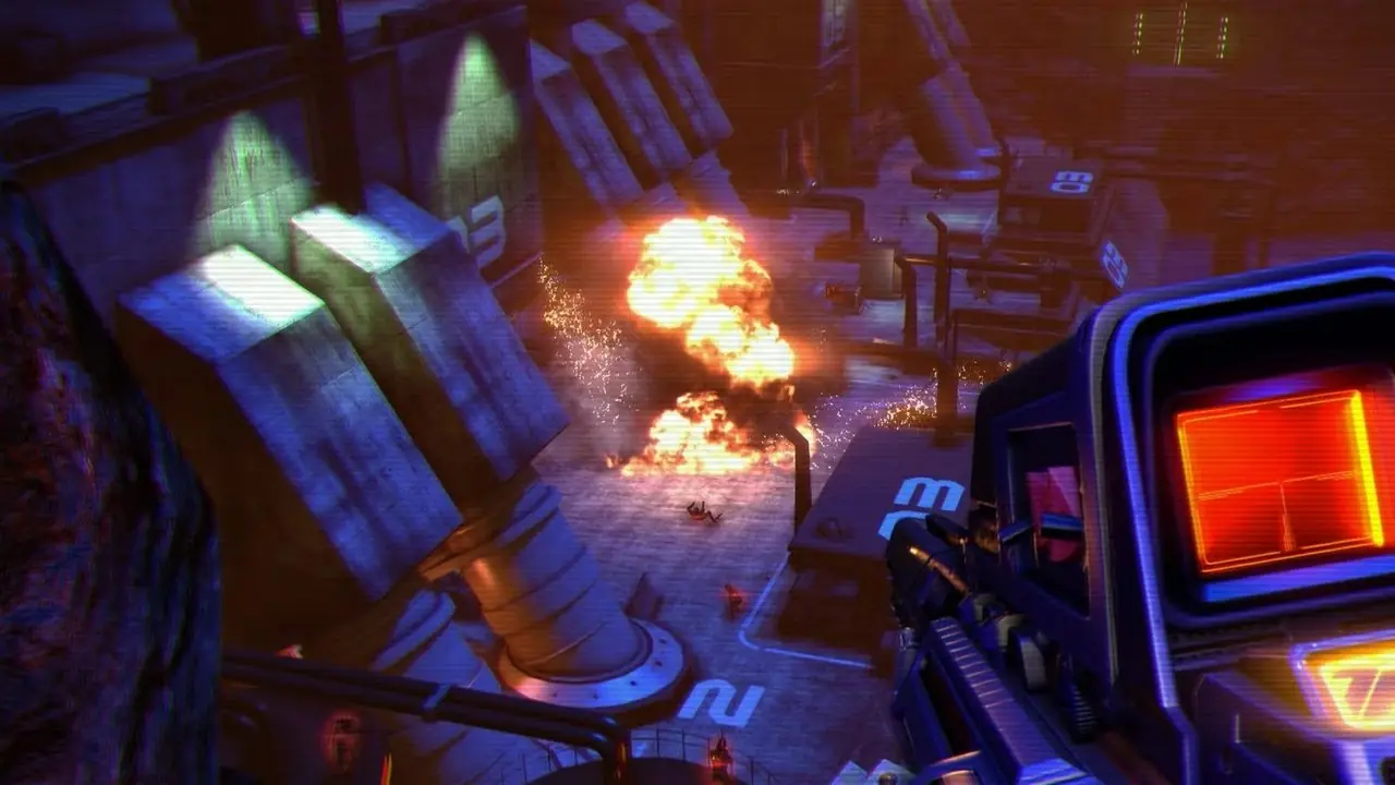 Disparar a enemigos en un robot en Titanfall 2 (2016)