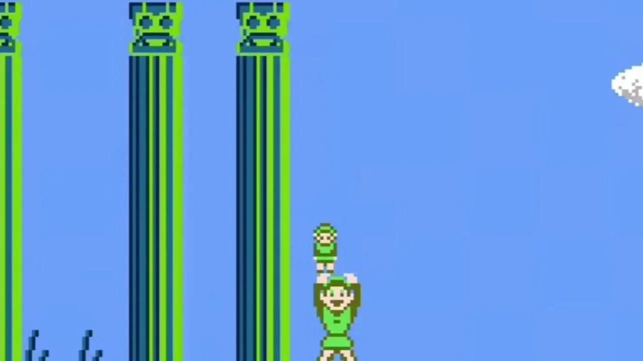 jeux nes meilleurs que la légende de la console zelda dans l'écran titre de loz