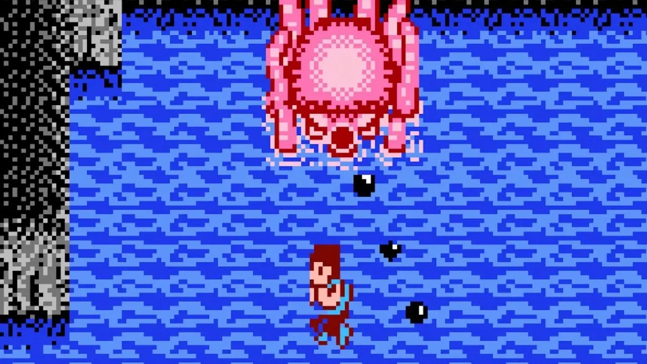 Slåss mot fiender i StarTropics