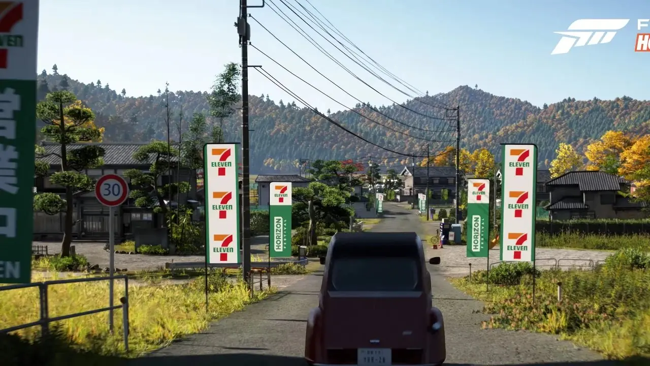 富士山の前での Forza Horizo​​n 6 の建設
