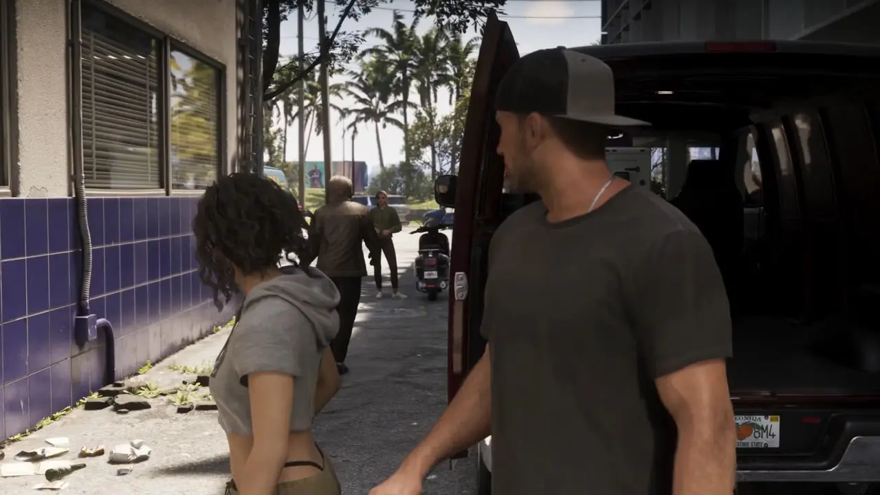 gta 6 jason y lucia en un auto