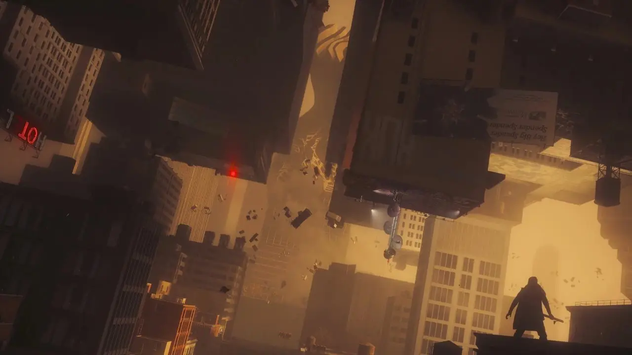 Dylan staat in een gigantische ondergrondse grot met patronen in Control Resonant