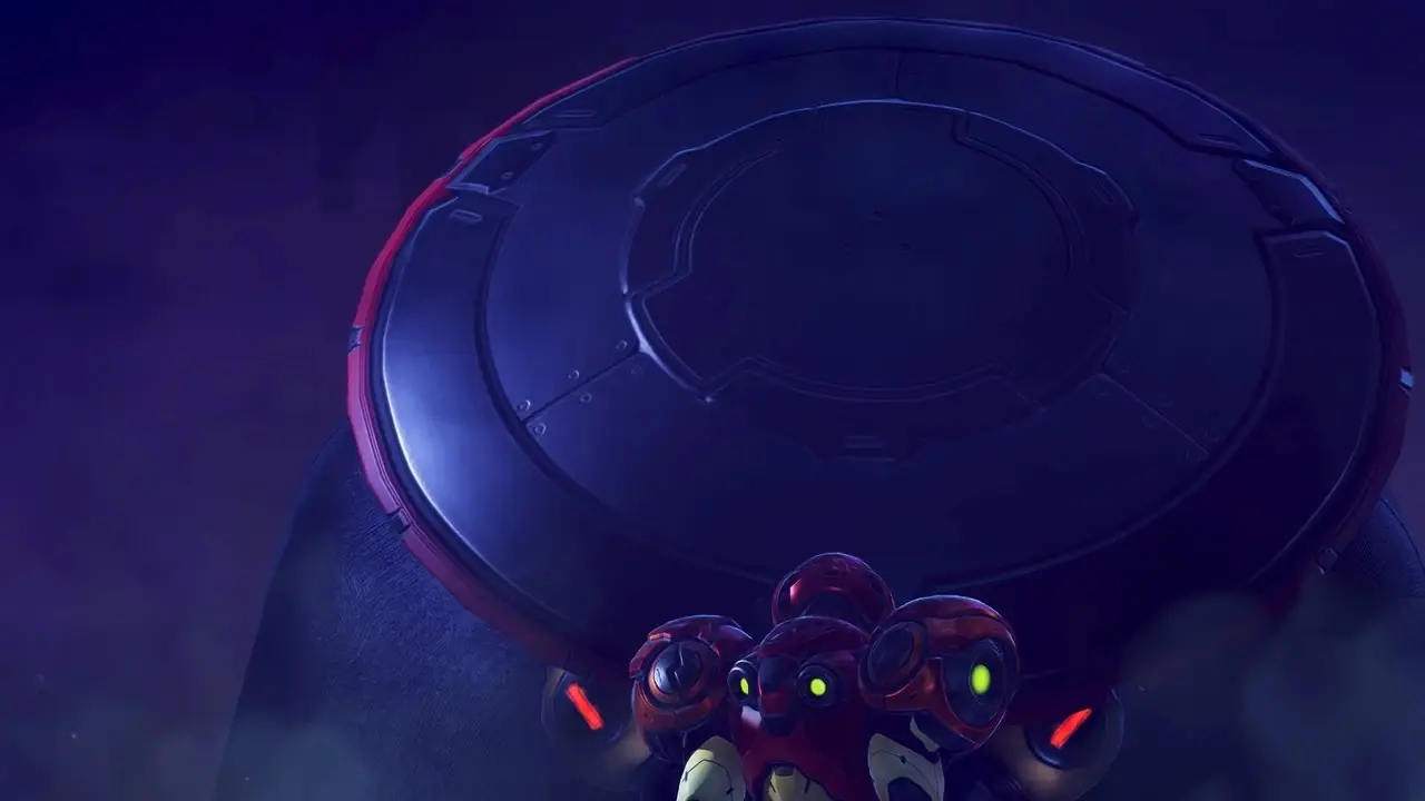 La famelica Samus Aran del metroid alza lo sguardo