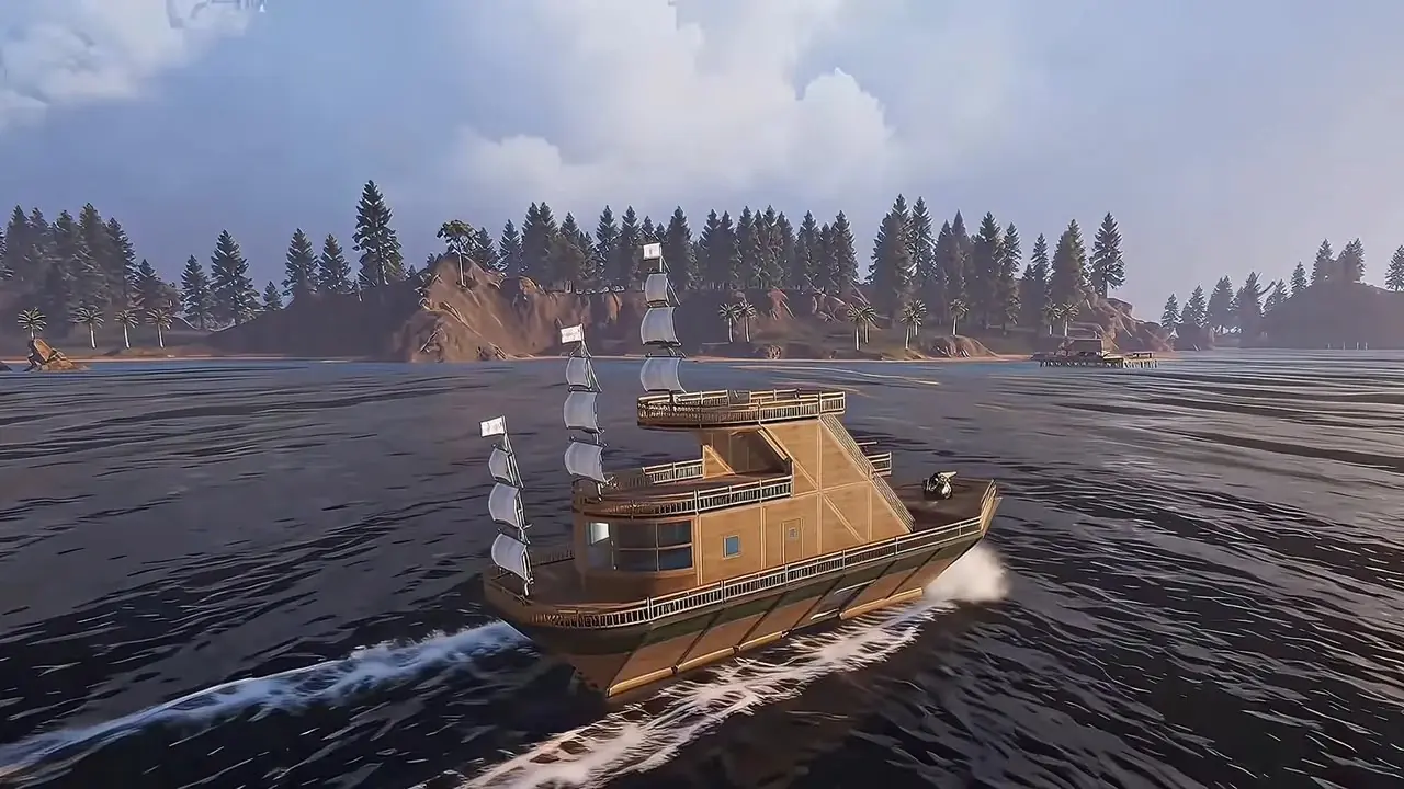 Flotando en el océano en una balsa.