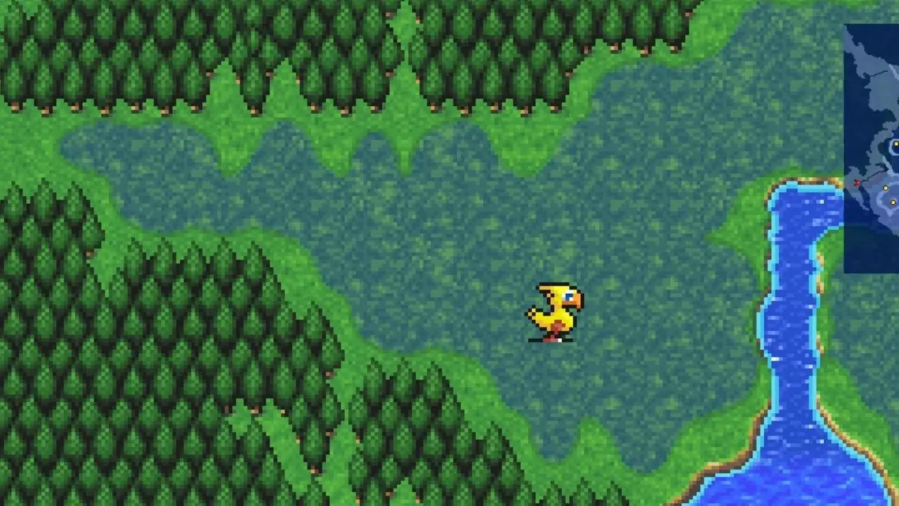 Mateus en Final Fantasy parado ante un enemigo.