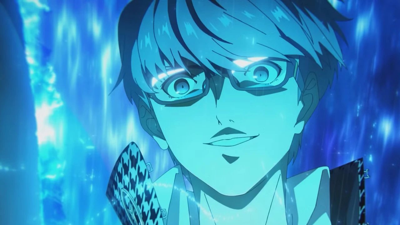 Przerywnik filmowy anime ze zbliżeniem głównego bohatera gry Persona 4 Revival