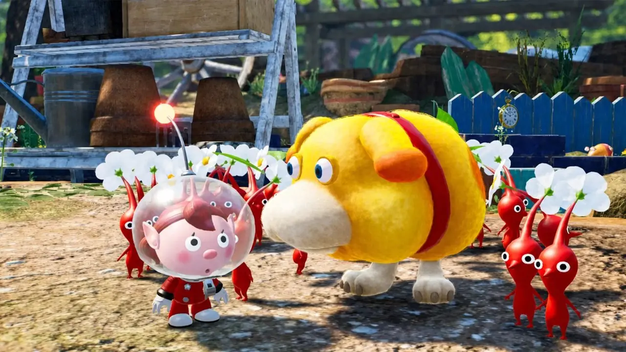 Capitán Olimar Oatchi y Pikmin en Pikmin 4