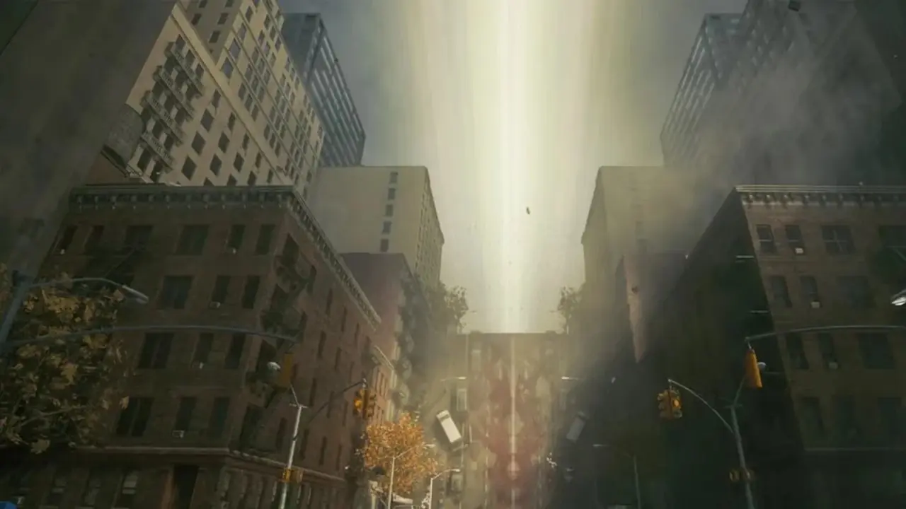 Sangue di Dawnwalker Coen sul castello davanti a Dylan Faden in Control Resonant Gravity Anomaly Manhattan