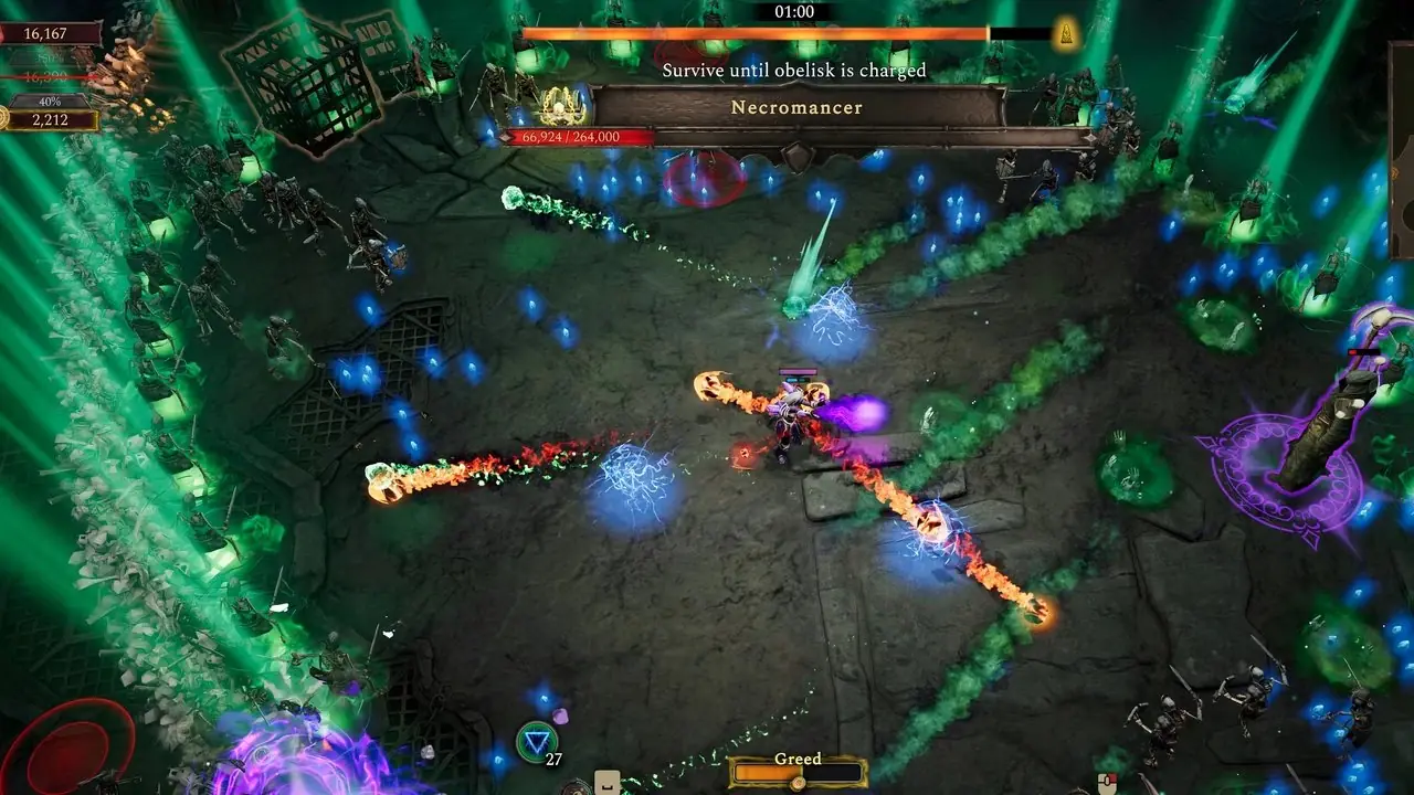 Luchando contra el Nigromante como el héroe mago en Hellforged Luchando contra el Nigromante como el héroe mago en Hellforged