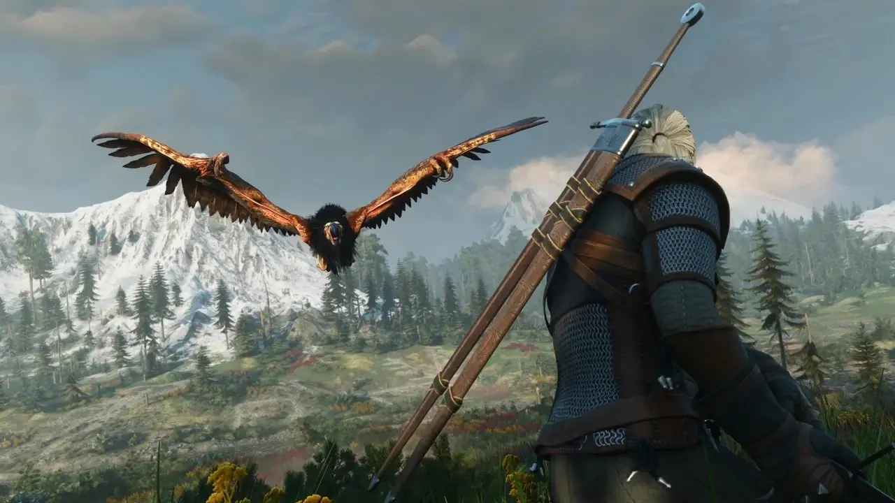Pôr do sol em The Witcher 3 Wild Hunt Remastered