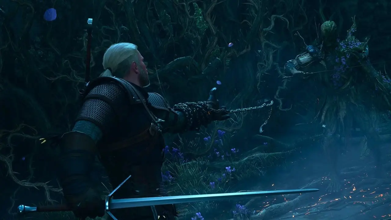 Der Hexer 3 Lieder der Vergangenheit Geralt reitet auf einem Pferd