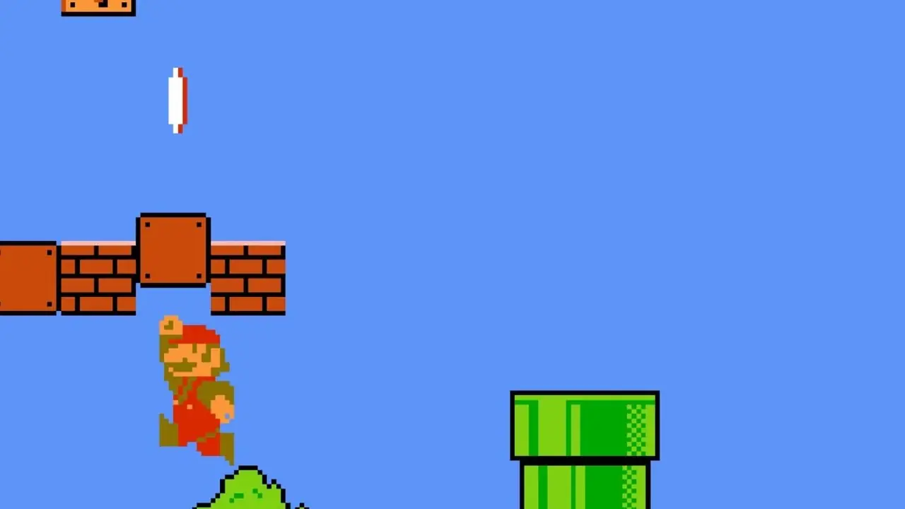 الفن الترويجي الرسمي للعبة من موقع ويب Nintendo - Super Mario Bros