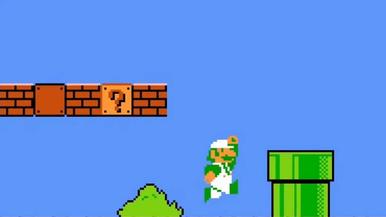 Super Mario Bros'ta (NES) bir kale