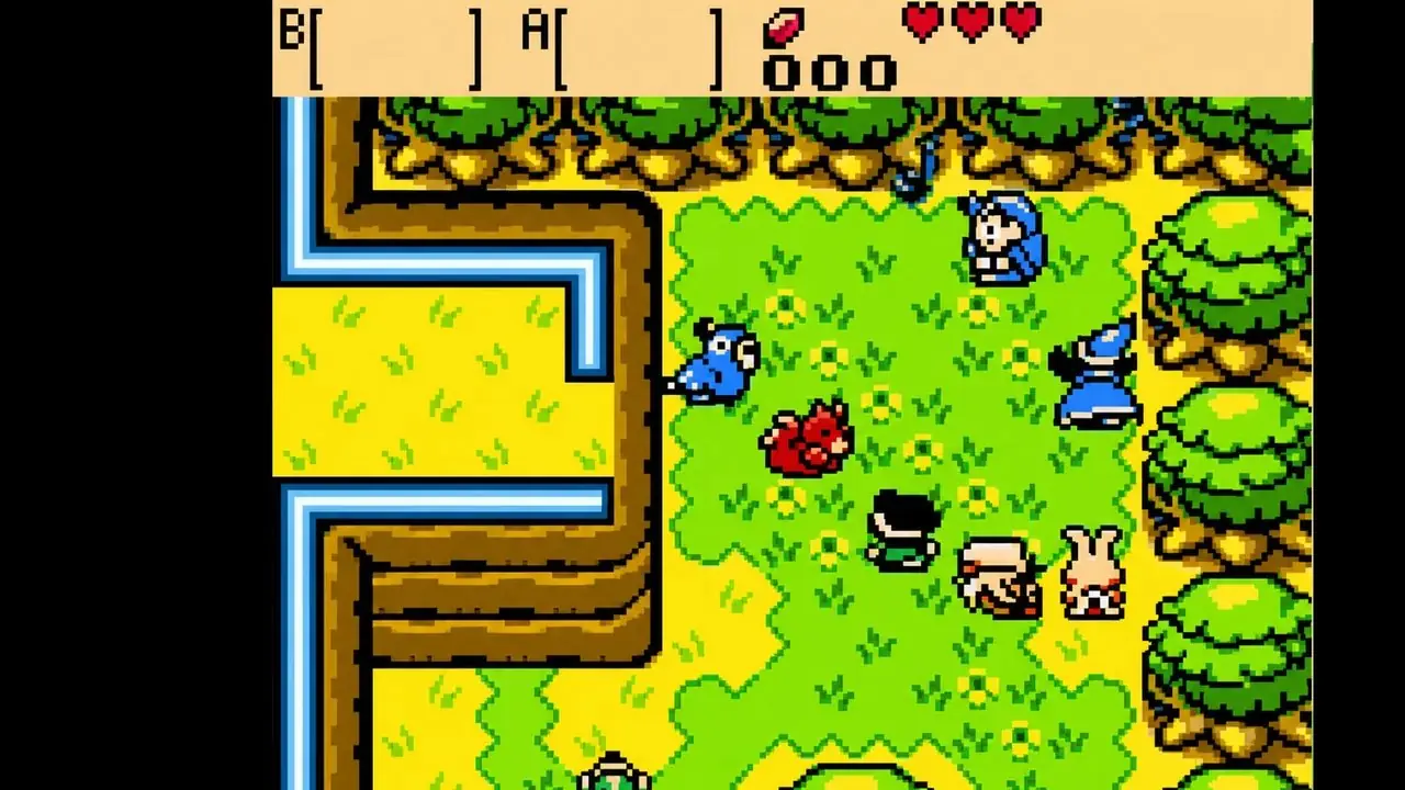 Las tres piezas de la Trifuerza en Zelda Oracle of Ages