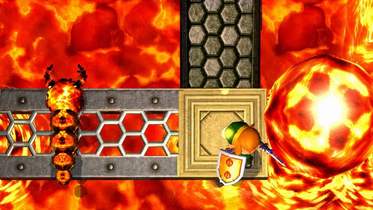 Naryu och Link i Zelda Oracle of Ages