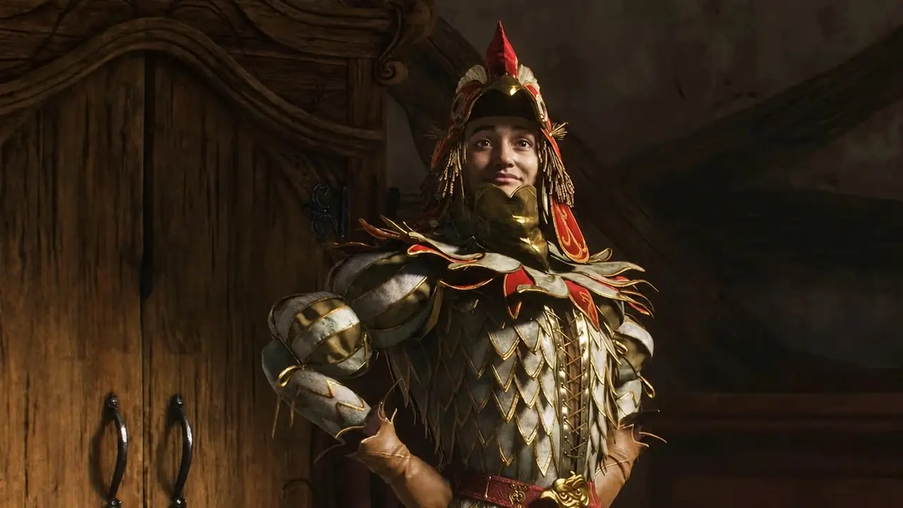 Protagonista della favola vestito da gallina