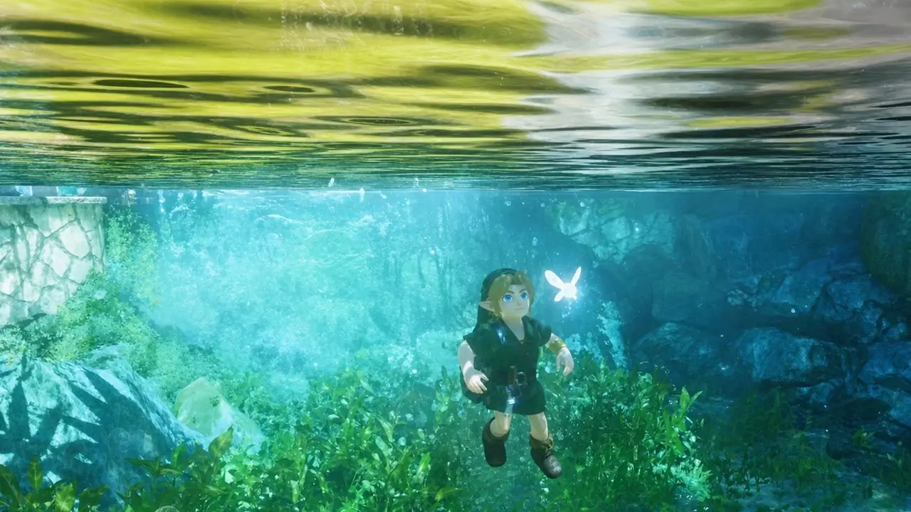 Switch 2 重制版《塞尔达传说时之笛》中佐拉领域的水下链接