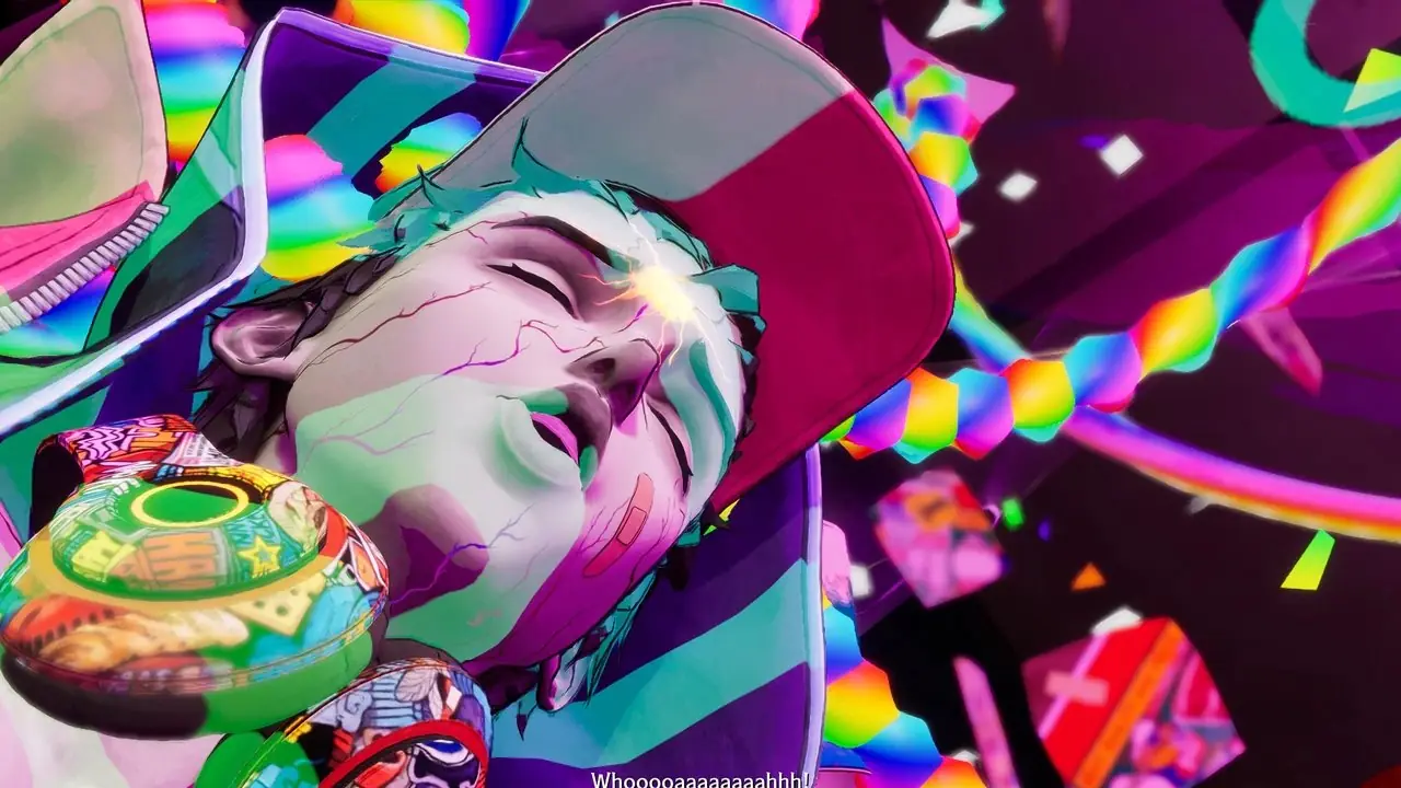 Primer plano de Davy desmayándose por su novia congelada en Stupid Never Dies