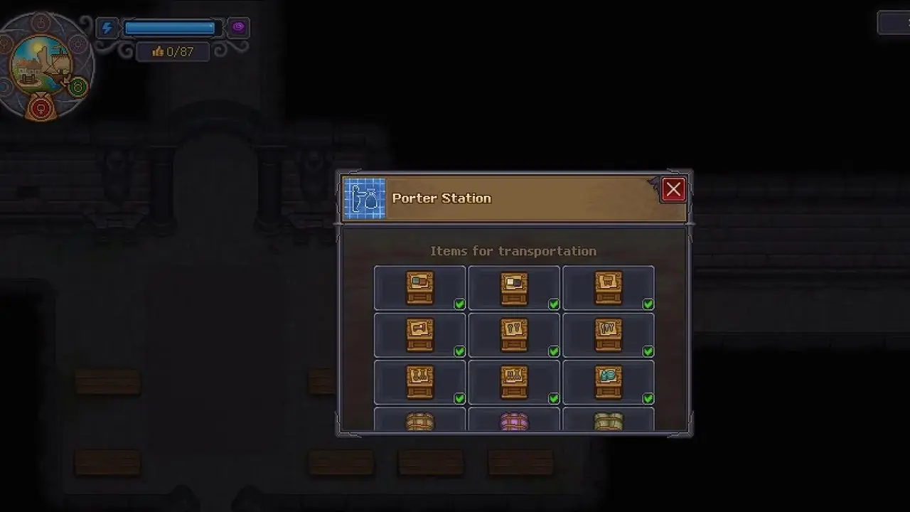 Graveyard Keeper 2 - Fábrica - Opciones de estación Porter