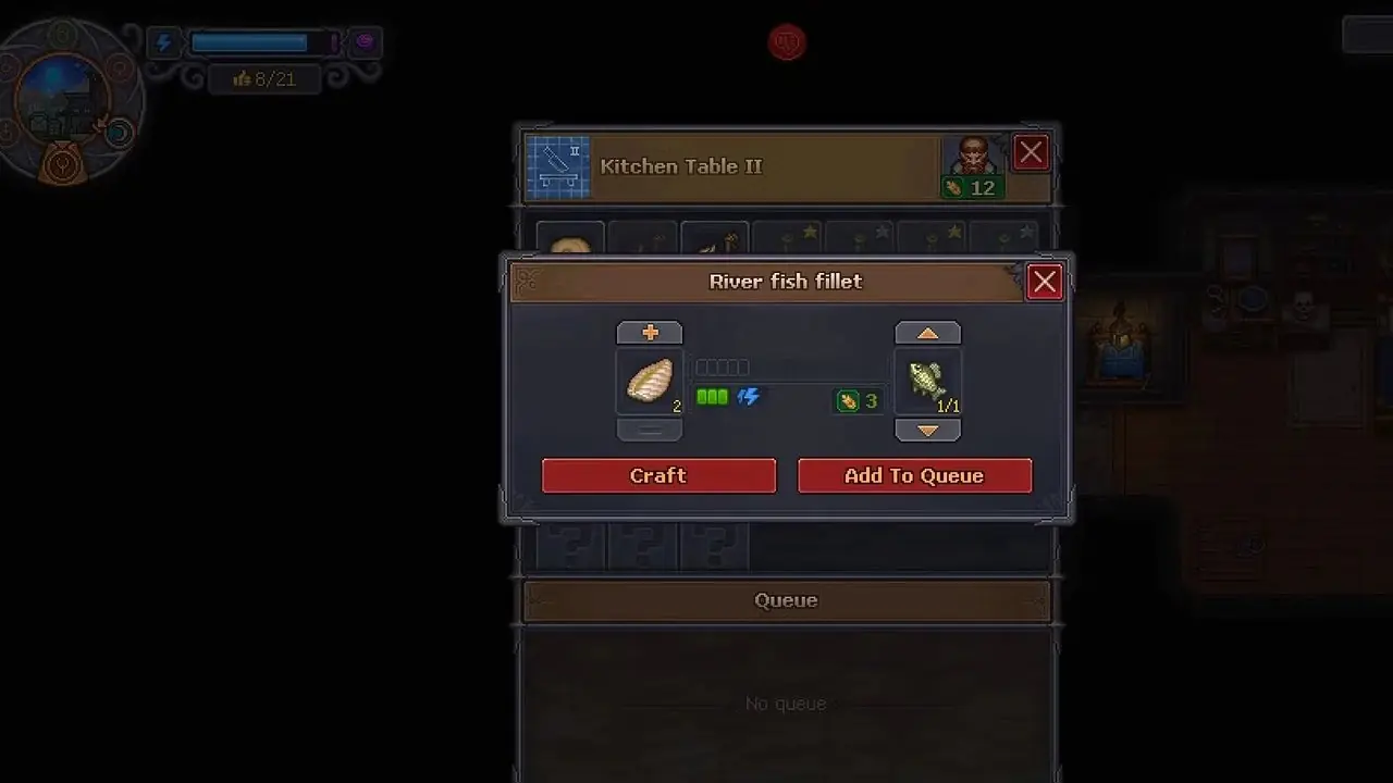 Graveyard Keeper 2 - Signo de exclamación de pesca