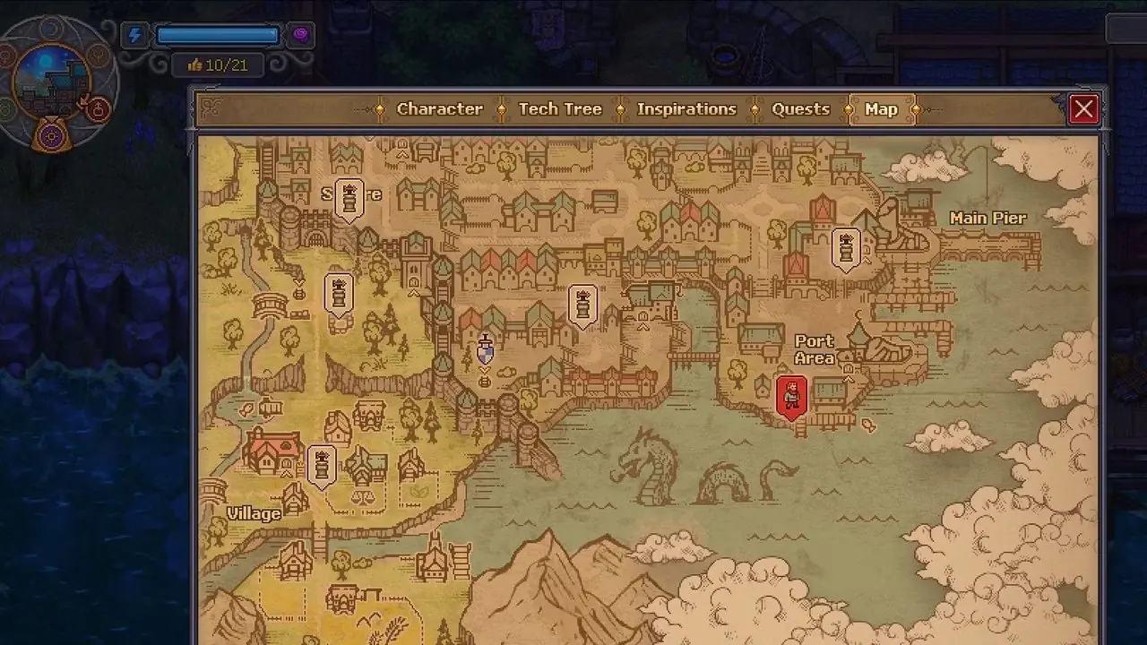 Graveyard Keeper 2 - Porto de Pesca - Mapa Graveyard Keeper 2 - Porto de Pesca - Mapa